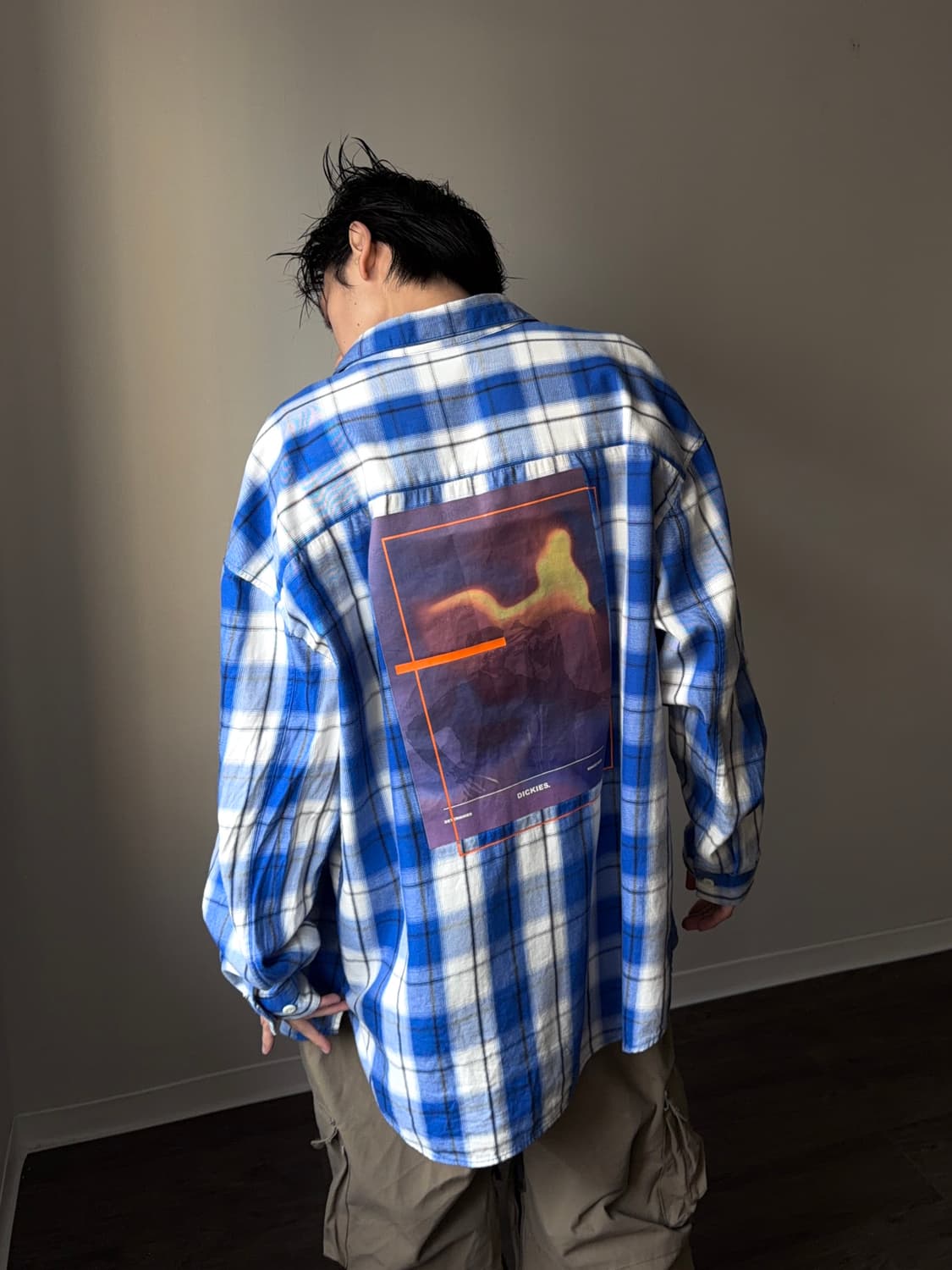 Dickies 앱스트랙트 프린트 체크 셔츠 상품이미지1