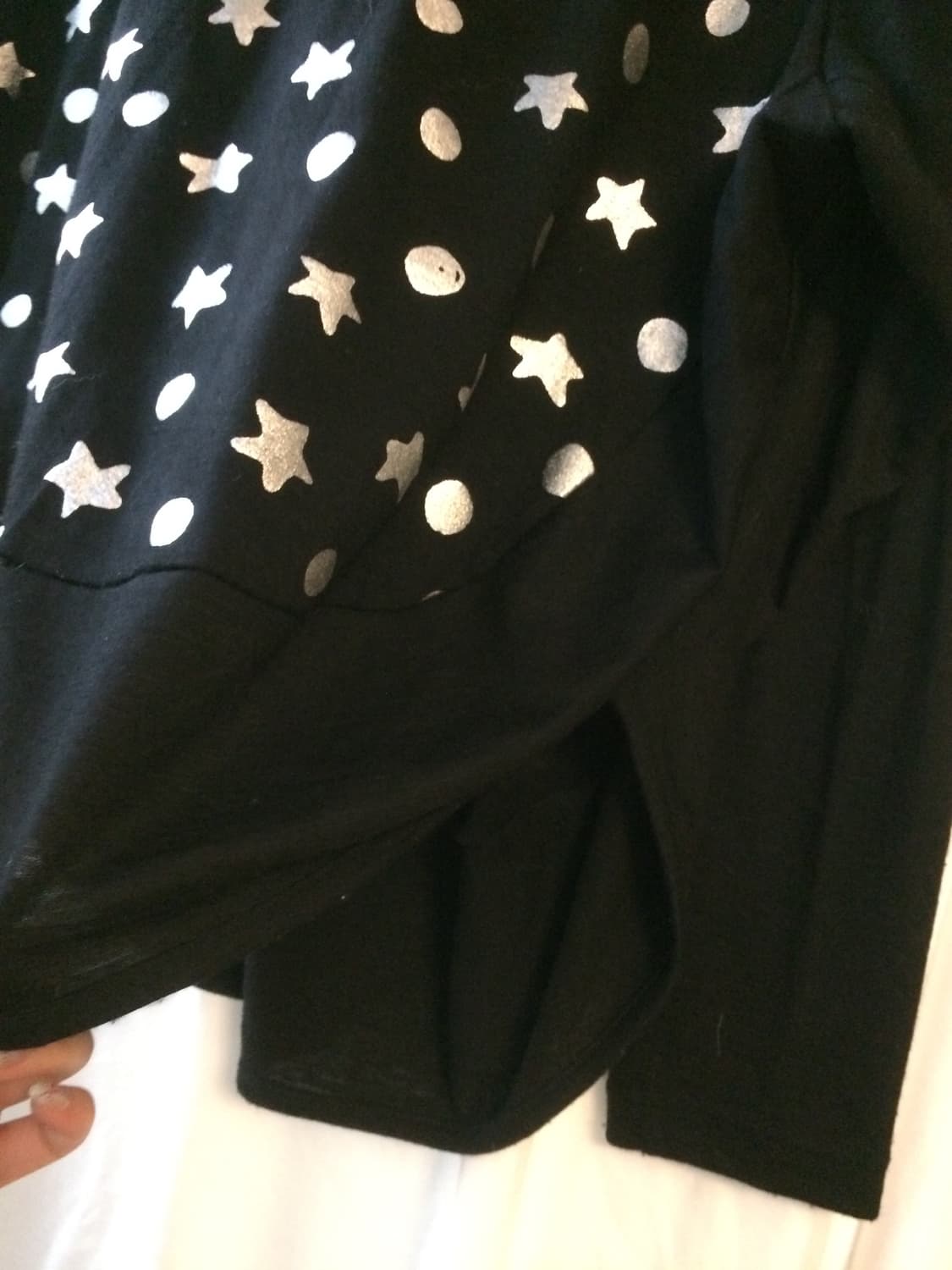 츠모리 차사토 도트 별 고양이 발자국 가오리핏 롱슬리브 긴팔 티셔츠 상품이미지5