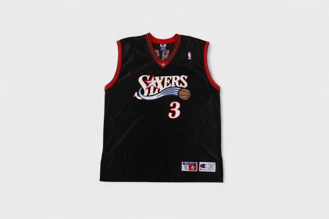 [XXL] 00's 챔피온 NBA 필라델피아 식서스 아이버슨 어센틱 져지 상품이미지1