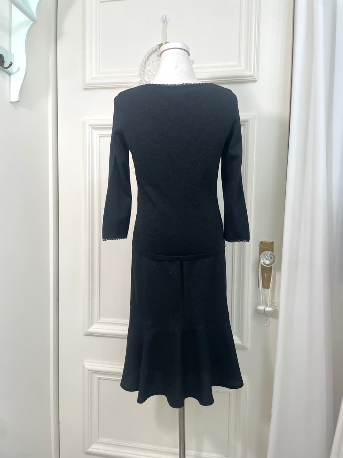 black crystal button glitter slim cardig 상품이미지4