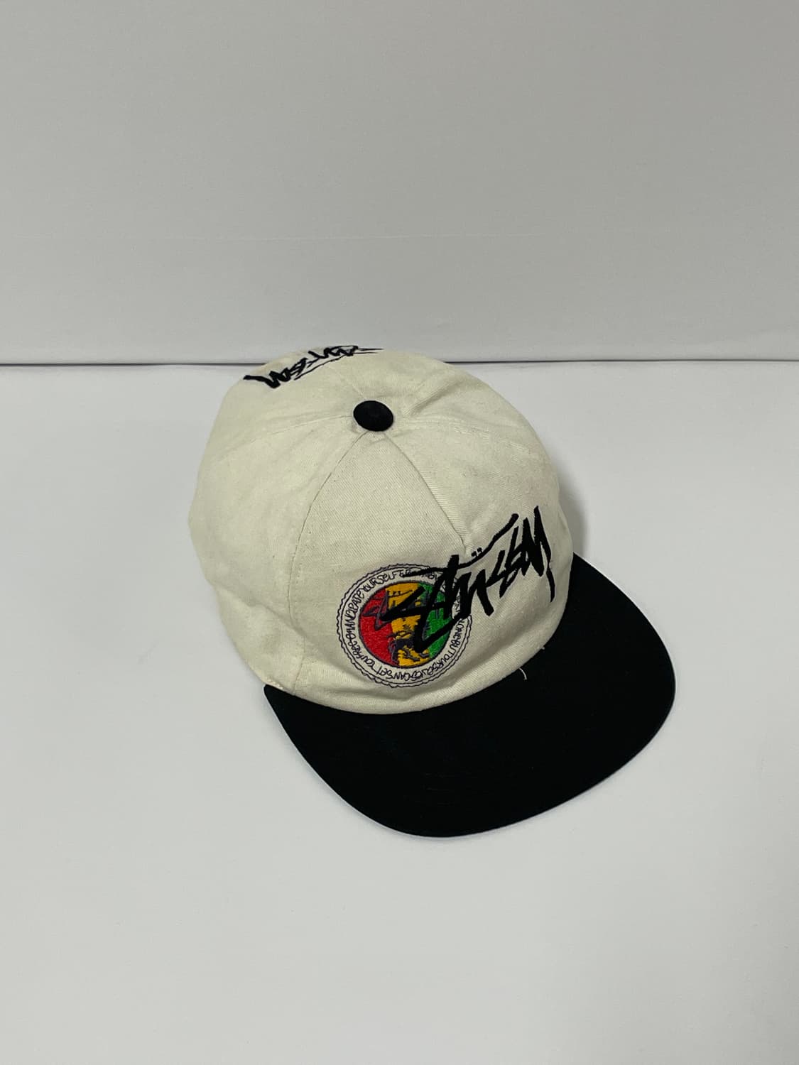 80s Stussy Rasta logo two-tone cap  상품이미지2