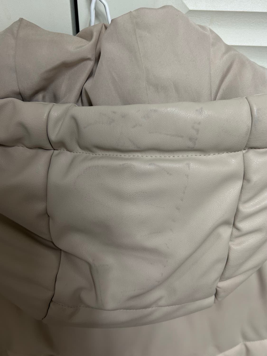 자라 ZARA 연베이지 후드 패딩 조끼 XL 큰 사이즈 상품이미지4