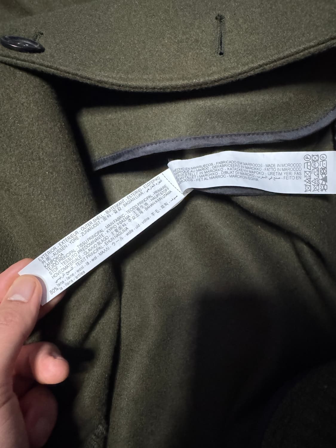 자라 우븐 자켓 윗 포켓 올리브 상품이미지7