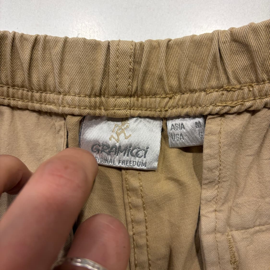 [M] 그라미치 Gramicci 카키색 벨트 면바지 팬츠 C773 상품이미지5