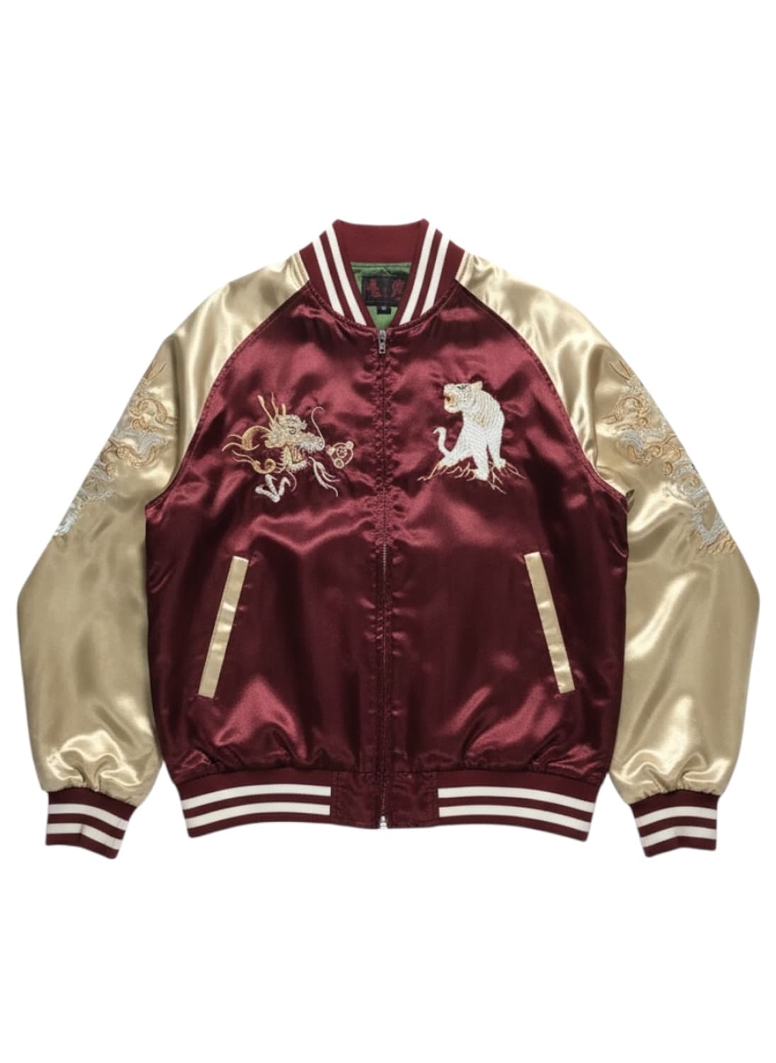 一心如鏡 龍虎相搏 Embroidery Sukajan - L﻿ 상품이미지1