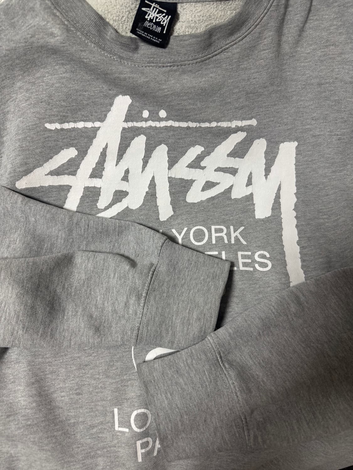 스투시 월드투어 맨투맨 M 상품이미지2