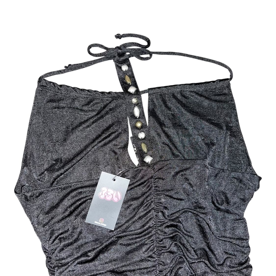 홀터넥 셔링 스터드 나시 갸루y2k 상품이미지6