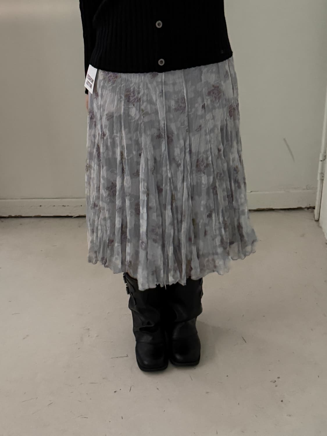 일본빈티지 플로럴 미디스커트 상품이미지4