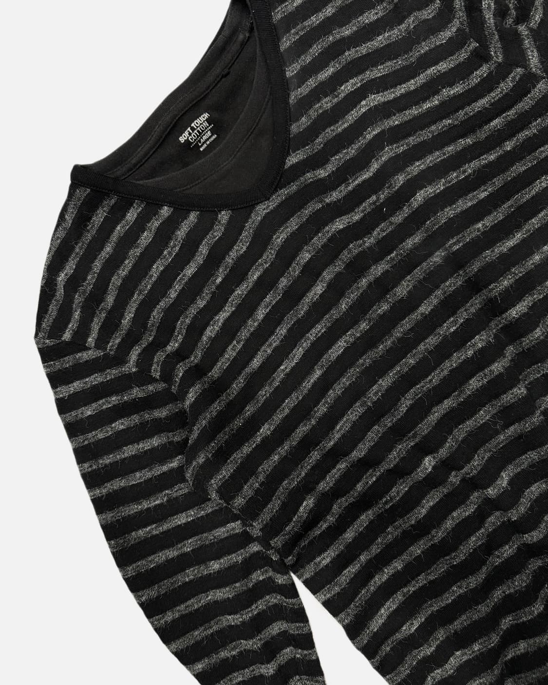 NETA BENE hairy stripe layered set knit 상품이미지3