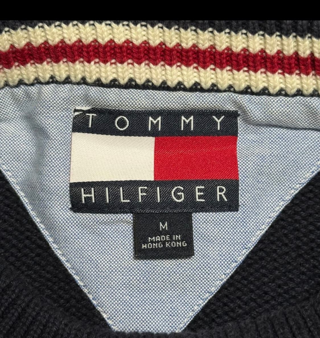 M 타미힐피거 네이비 라운드 니트 상품이미지4