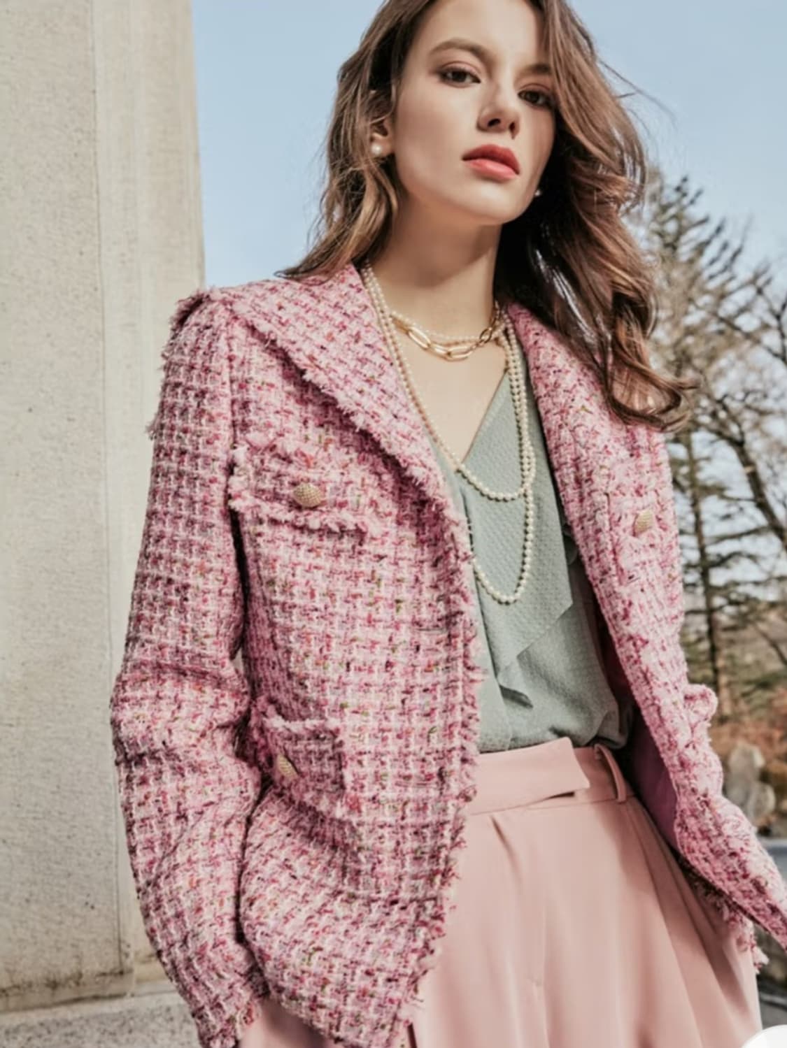 칼라거펠트 트위드자켓 55사이즈 상품이미지3