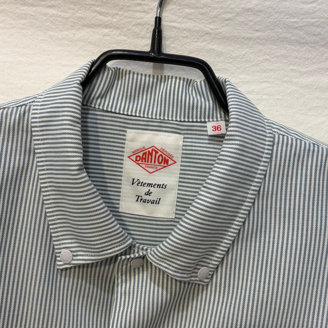 DANTON 단톤 스트라이프 반팔 셔츠 상품이미지3