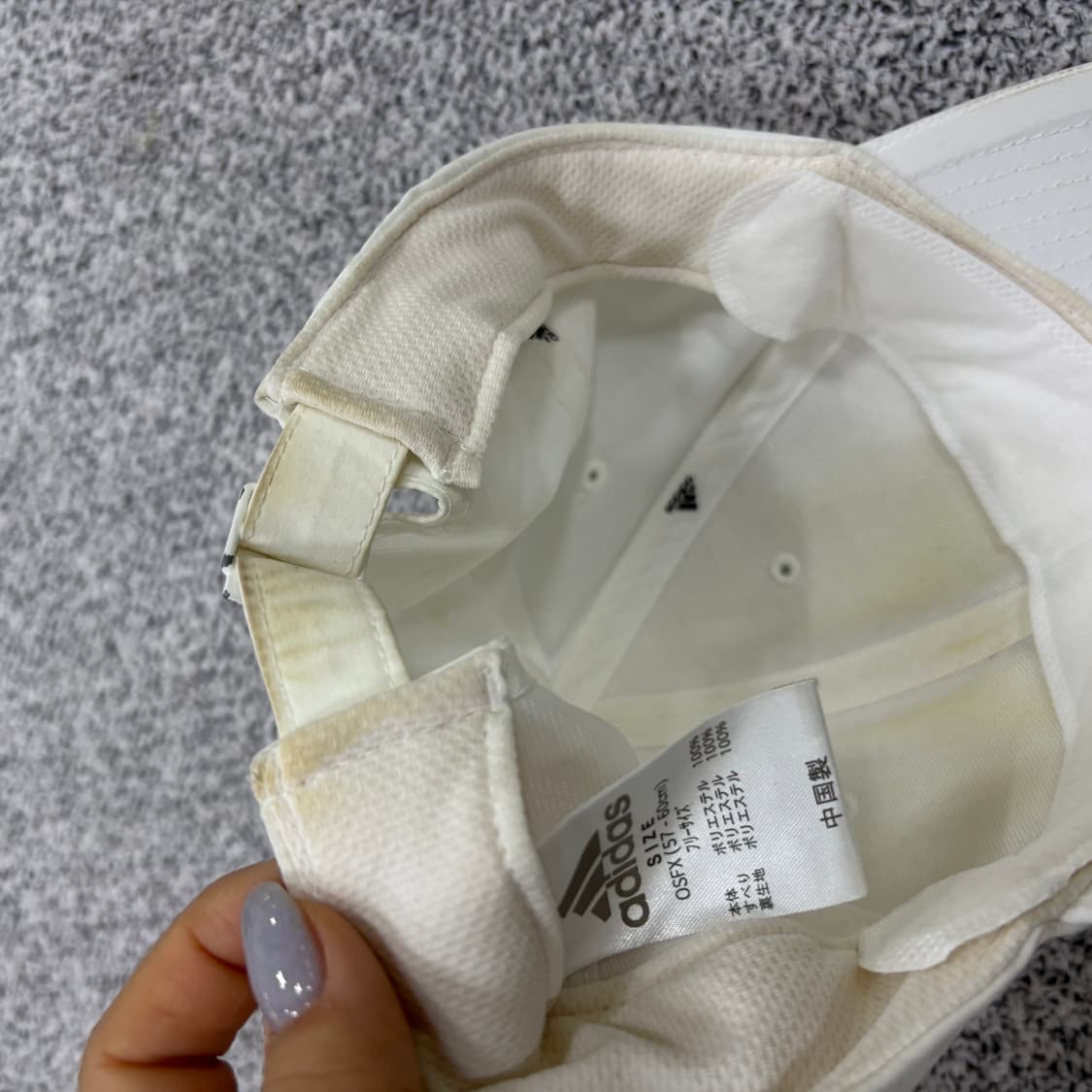 57-60 아디다스 화이트 볼캡 모자 0303J 상품이미지7