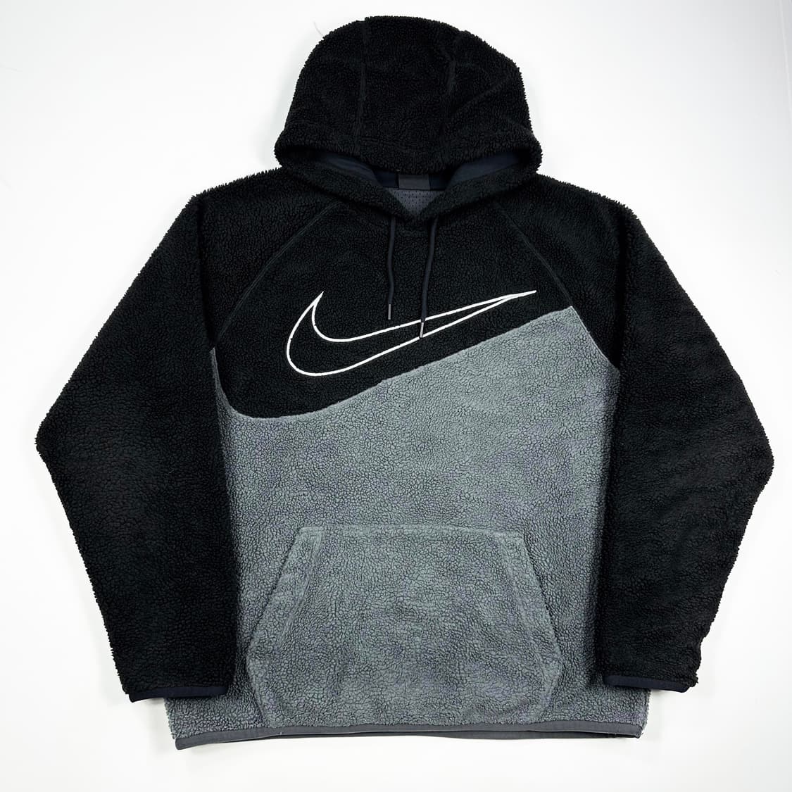 나이키 오버핏 빅스우시 플리스 후드티 블랙 그레이 XL 상품이미지1