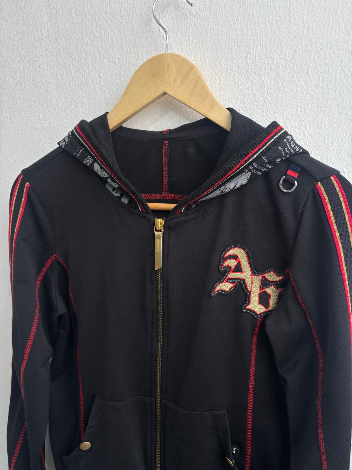 Vintage Black Graphic Hood Zip-U 상품이미지5
