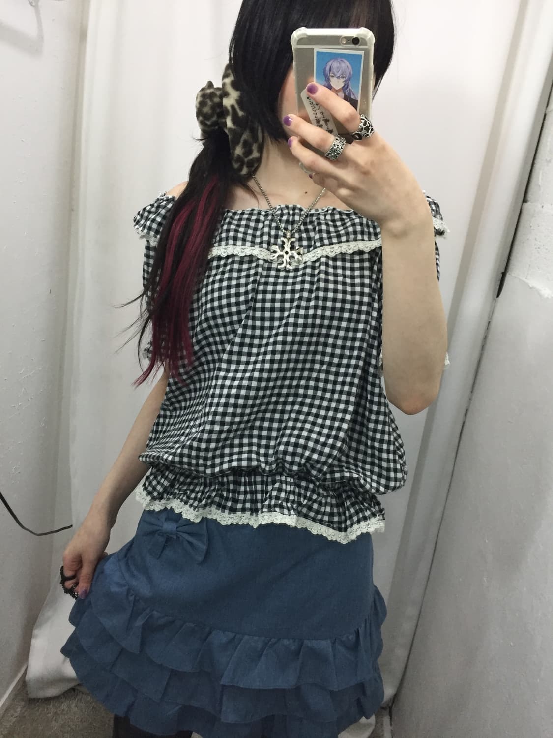 여름 체크 소녀 코디🖤 상품이미지1