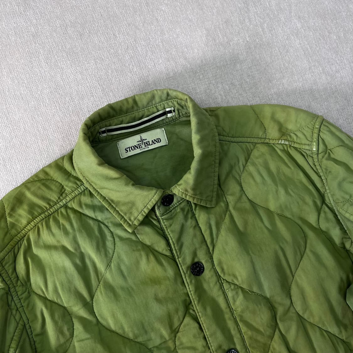 100 스톤아일랜드 가먼트 퀄팅 오버 셔츠 자켓 상품이미지2