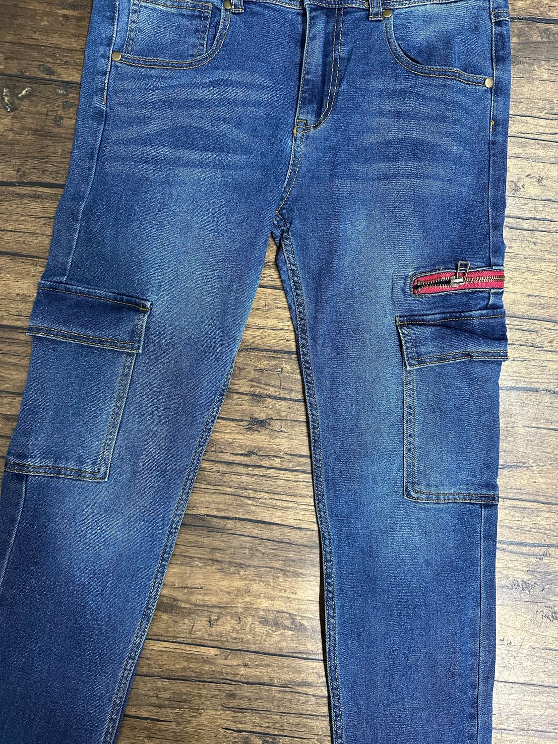 일본빈티지 MJC 메르카리(Mercari) 카고 청바지 L 사이즈 슬림핏 상품이미지2