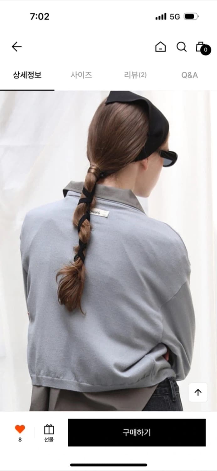 제이청 모먼트 크롭 니트 셔츠 블랙 상품이미지7