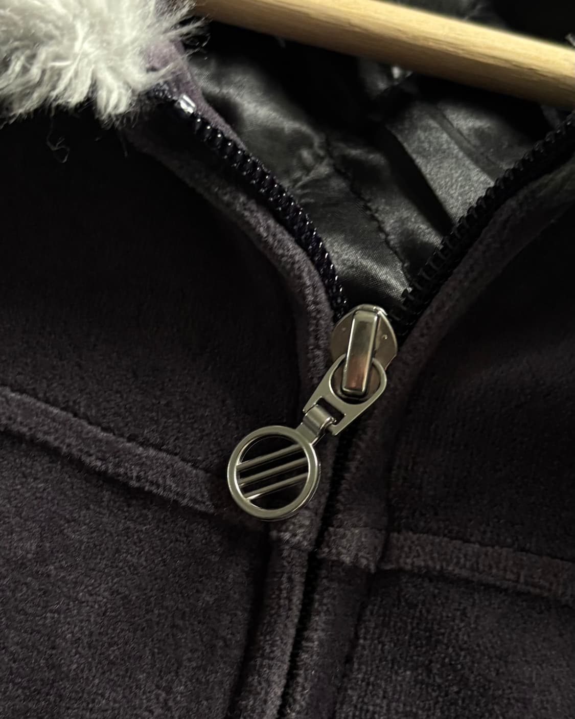 Adidas 아디다스 퍼플컬러 넘버링 벨벳 집업 상품이미지3