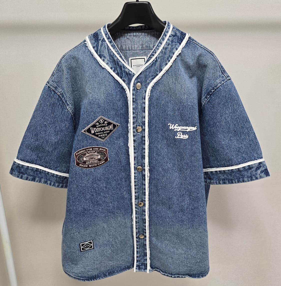 25ss 우영미 코듀로이 데님 베이스볼 반팔 셔츠 50사이즈 105 판매 상품이미지1