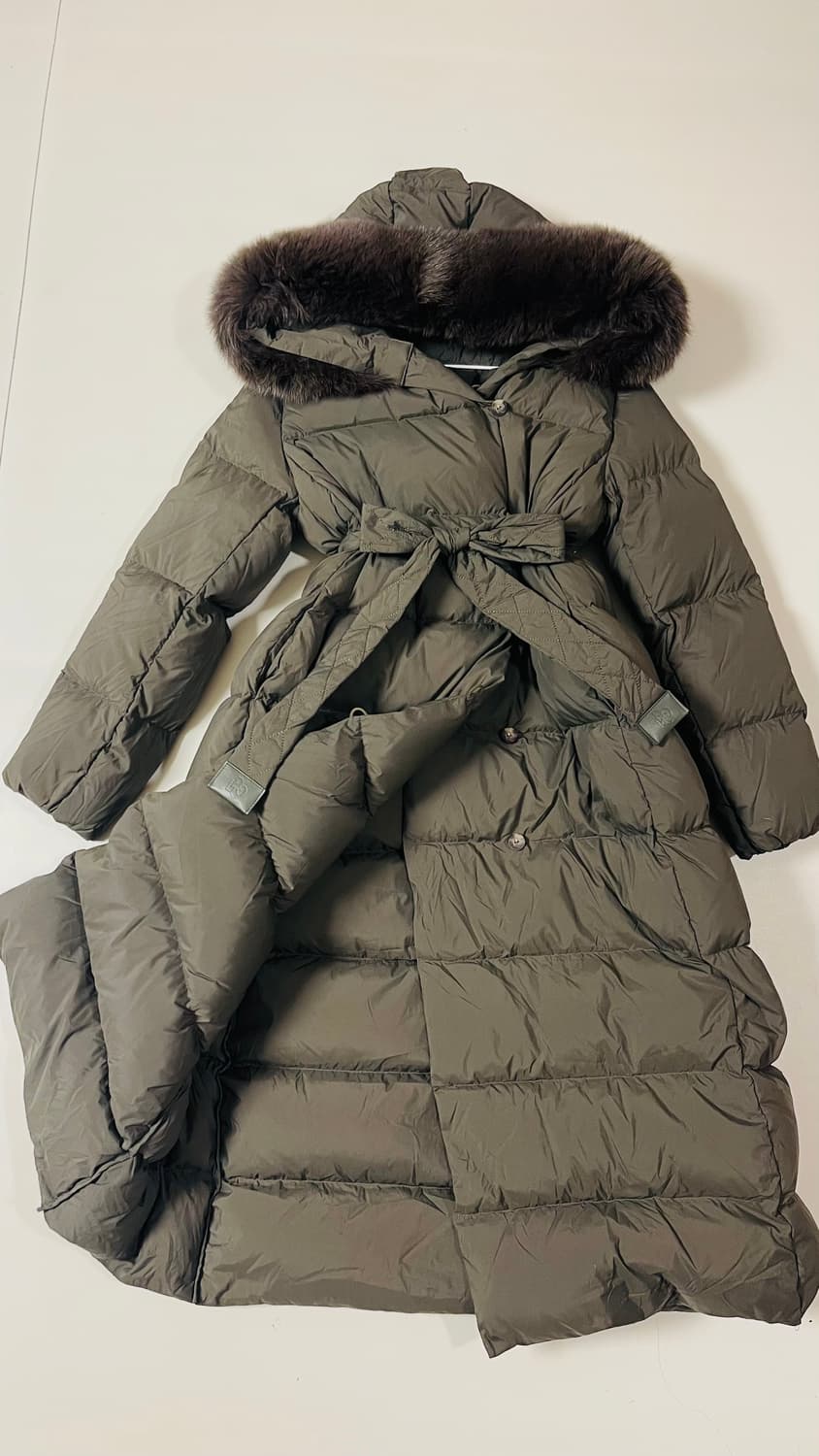 새상품)데코DECO 풍성한 천연폭스 구스다운 롱 패딩 코트 정가160만 상품이미지1