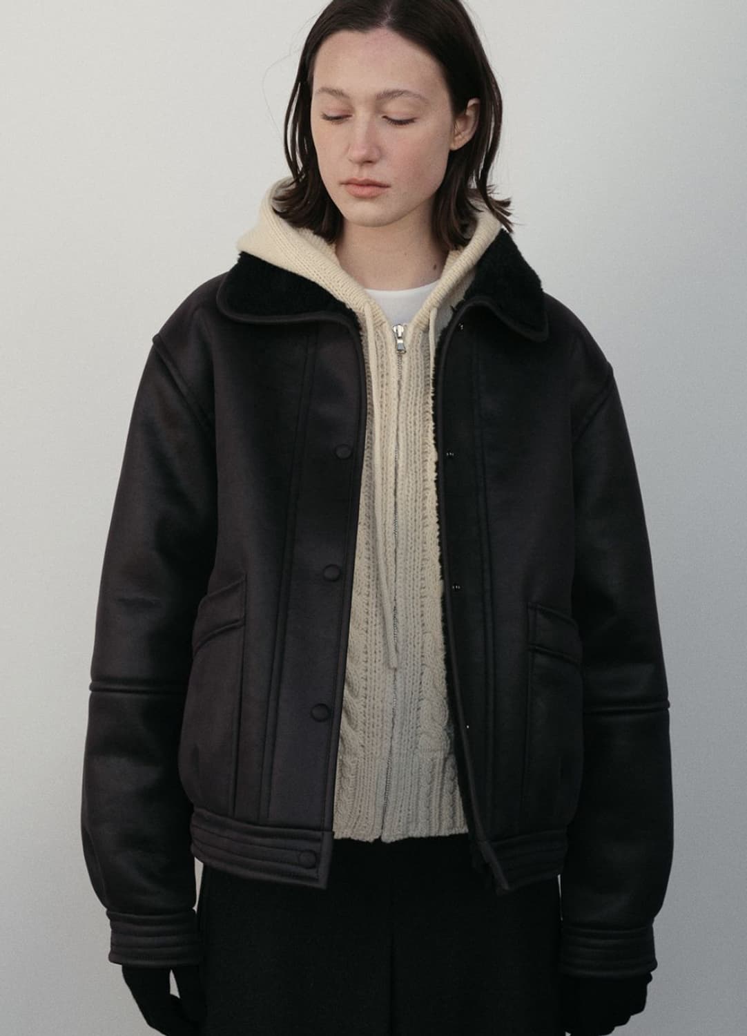 [르닐] PICCO KNITTED HOODIE - BUTTER 상품이미지6