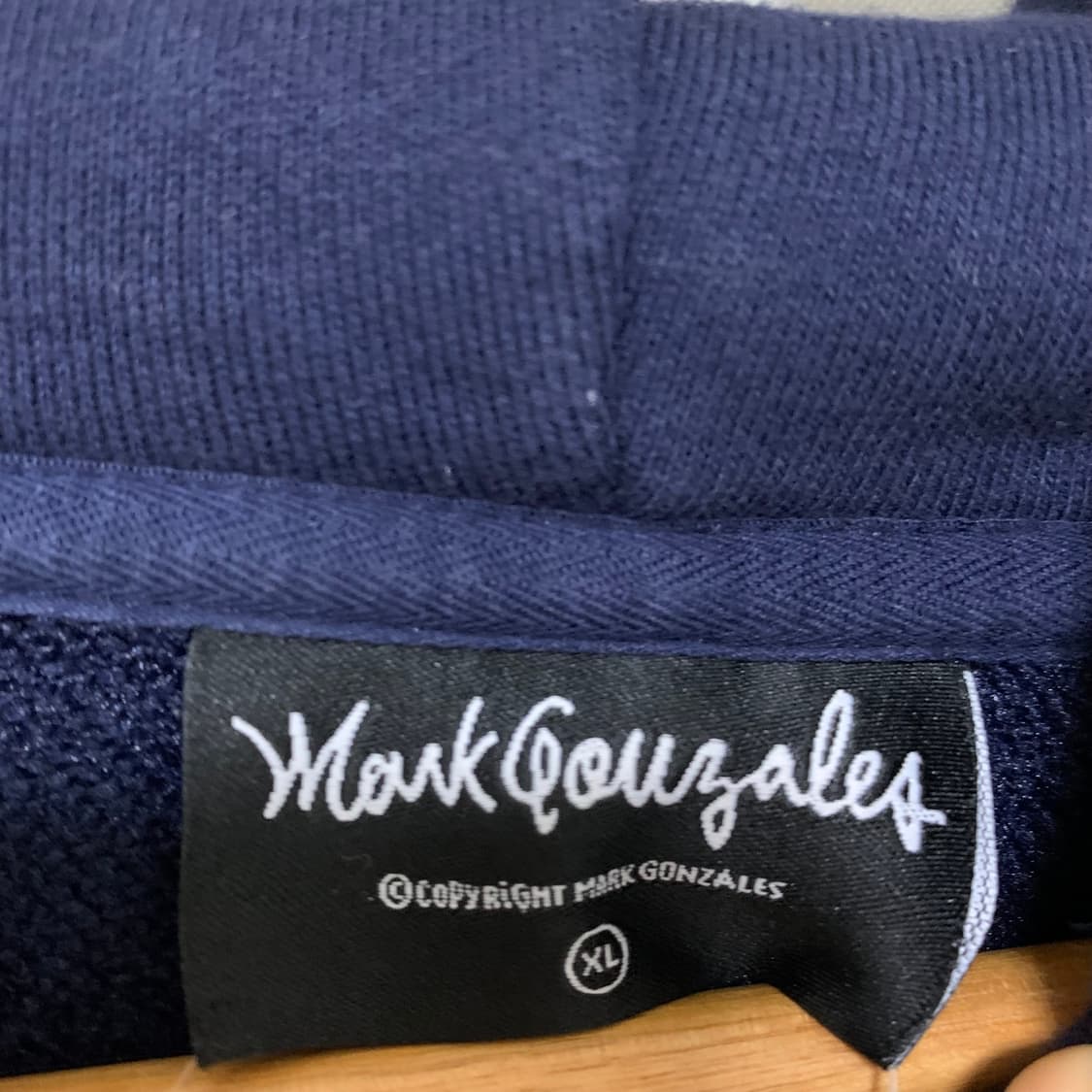 마크곤잘레스 빈티지 로고 네이비 후드티 XL 상품이미지3