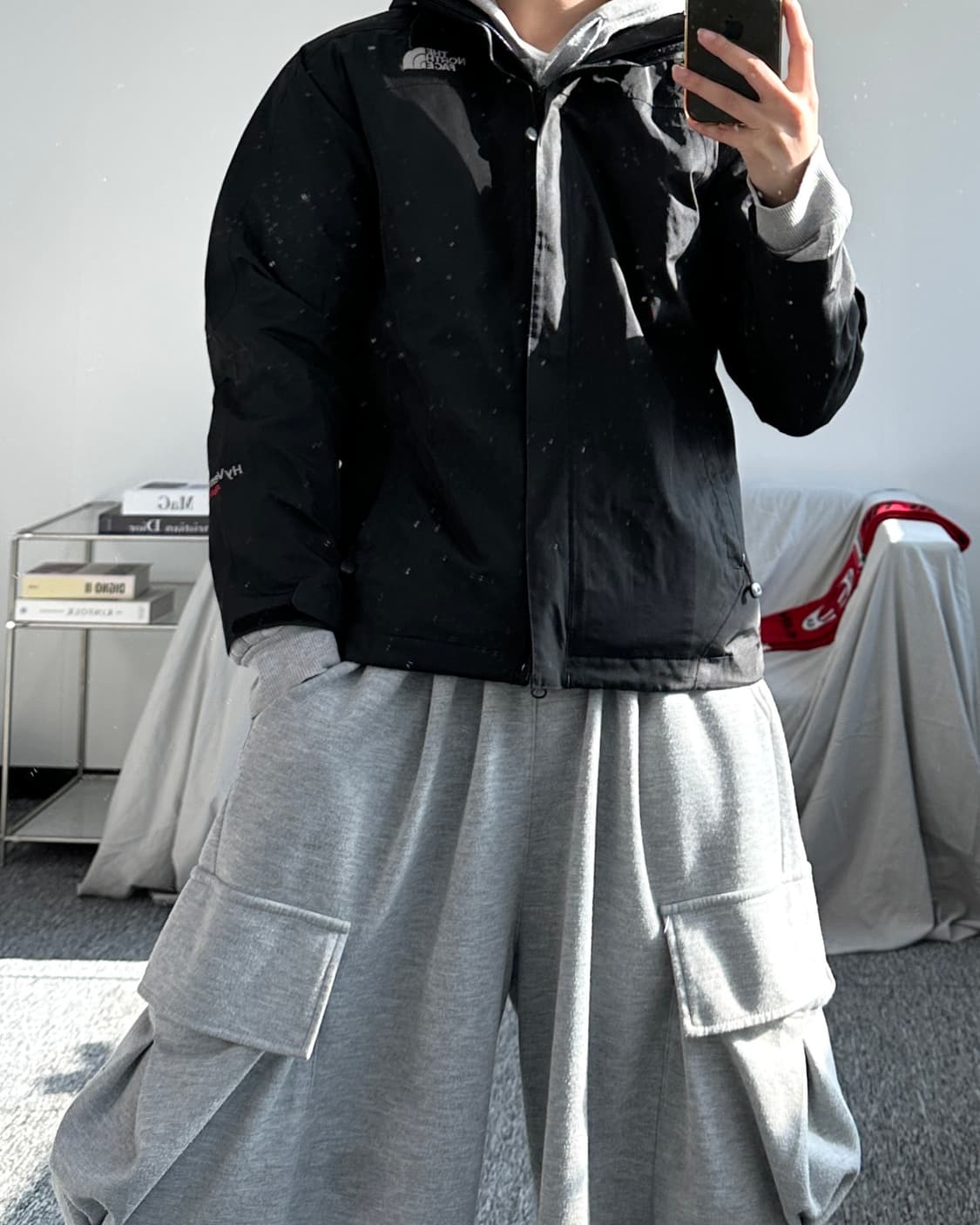 노스페이스 하이벤트 알파 블랙 바람막이 S 상품이미지3