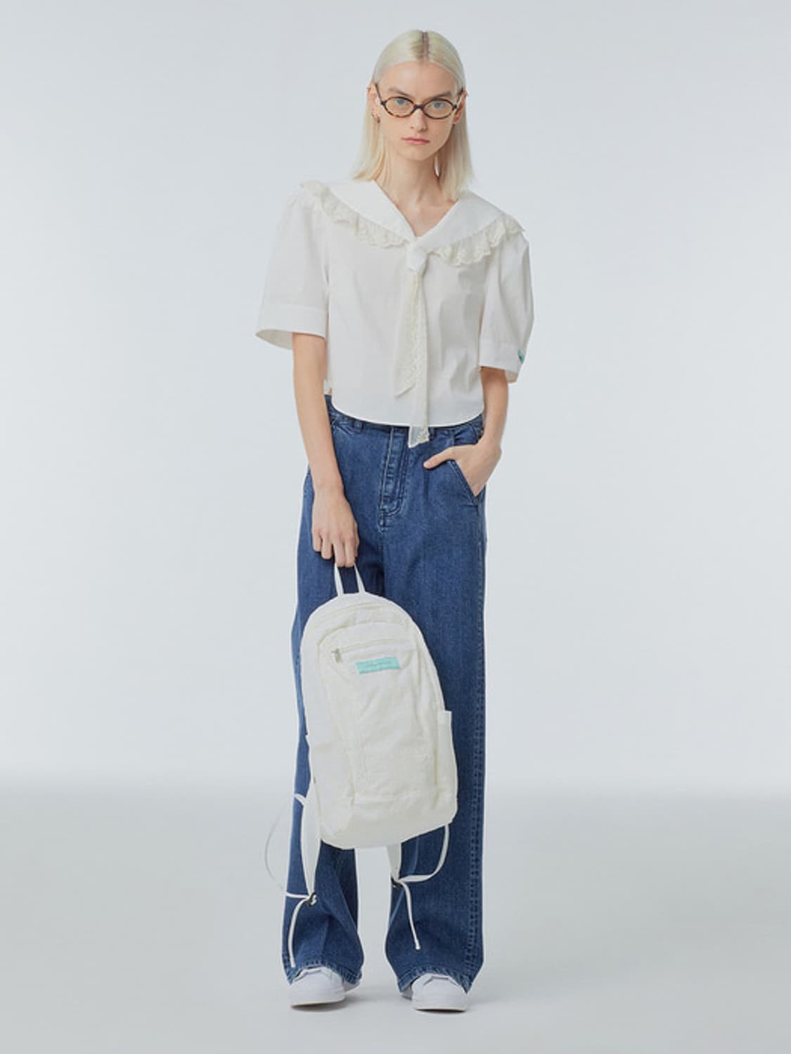인스턴트펑크 레이스 티니 백팩 화이트 상품이미지3