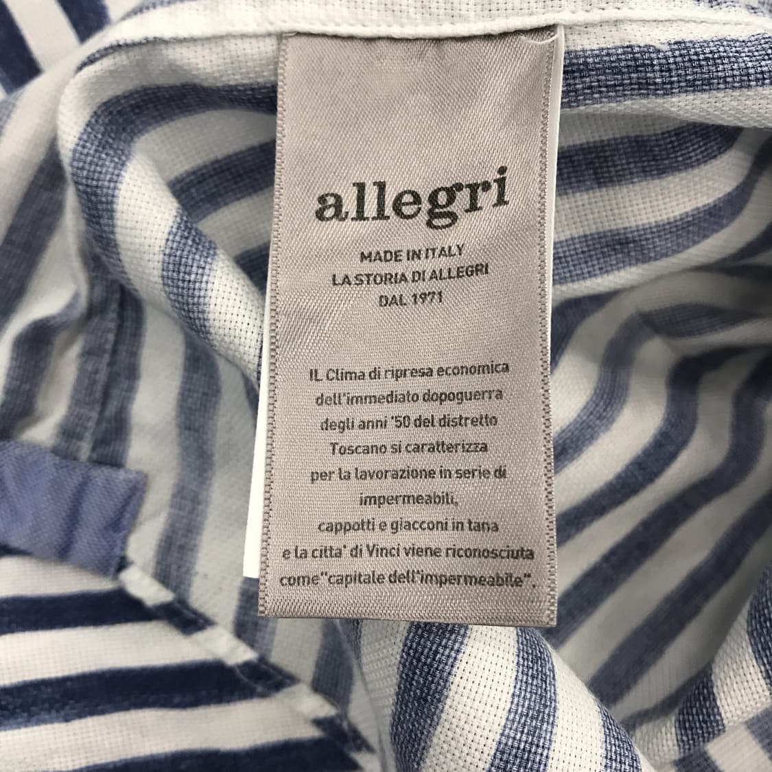 allegri 알레그리 이태리 XACUS 블루 하프셔츠 [M] 상품이미지6