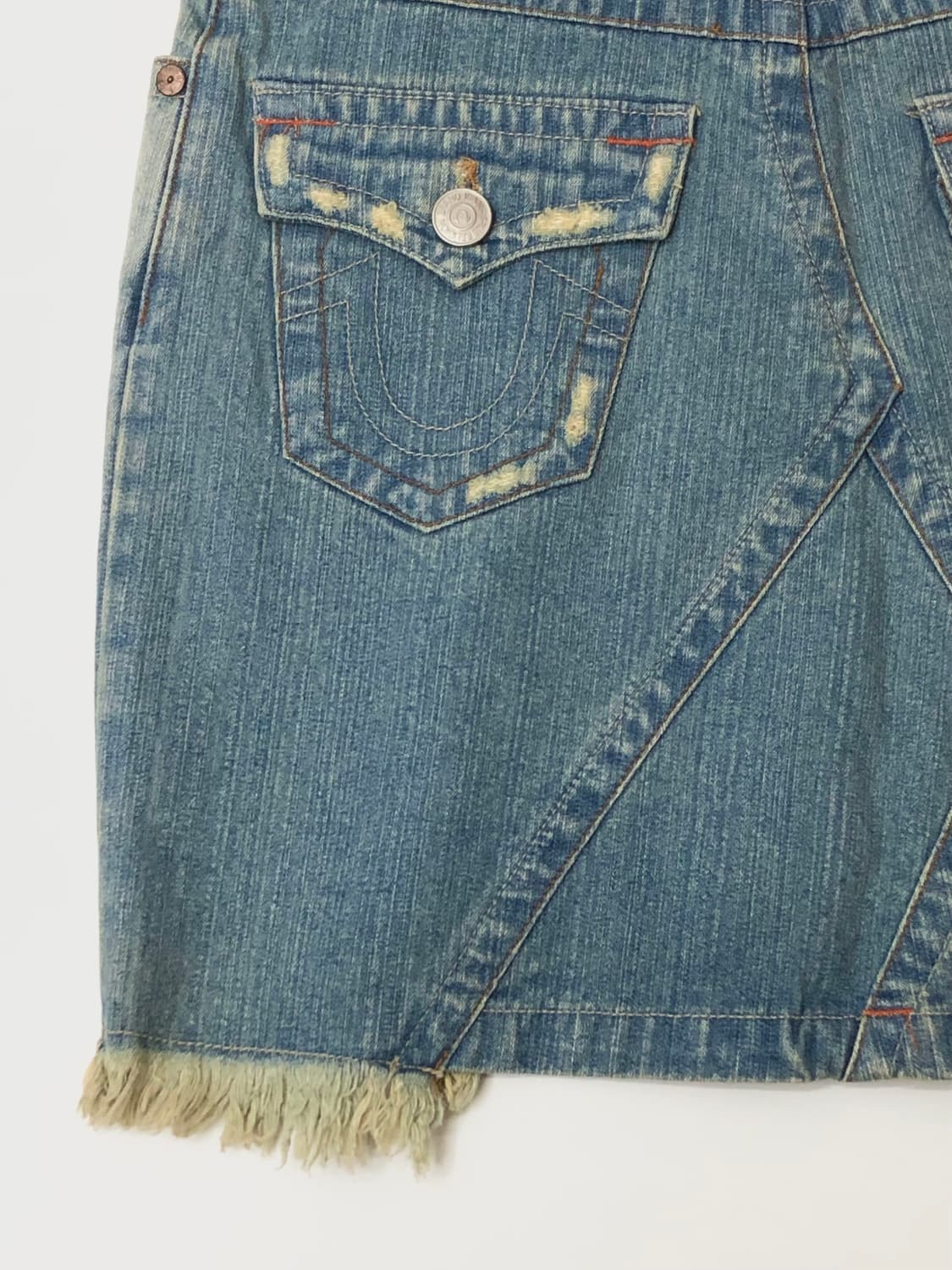 True Religion 트루릴리전 데님 조이 디스트레스 미디 스커트 상품이미지7