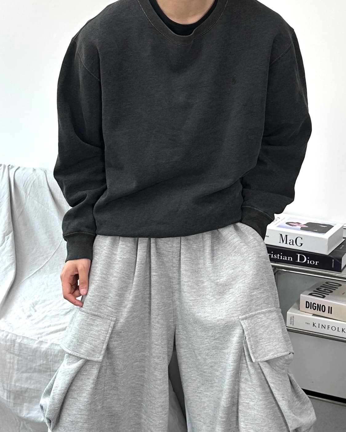 폴로 랄프로렌 차콜 그린 포니 맨투맨 S 상품이미지2