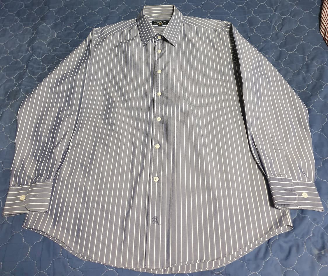 카운테스마라 뉴욕 스트라이프  페이퍼 긴팔셔츠 블루 (105) 상품이미지1