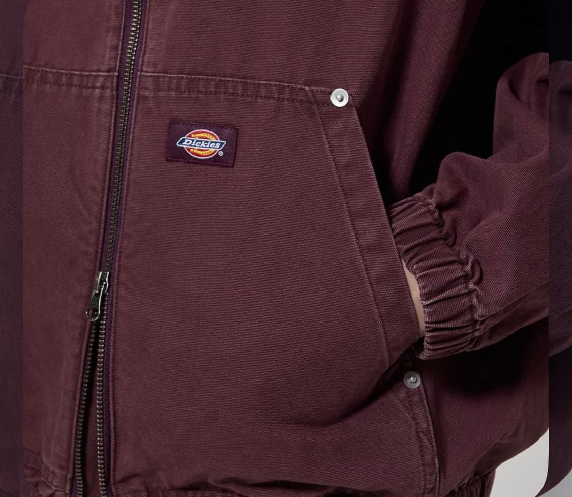 디키즈 캔버스 비치 재킷 버건디 L 상품이미지3