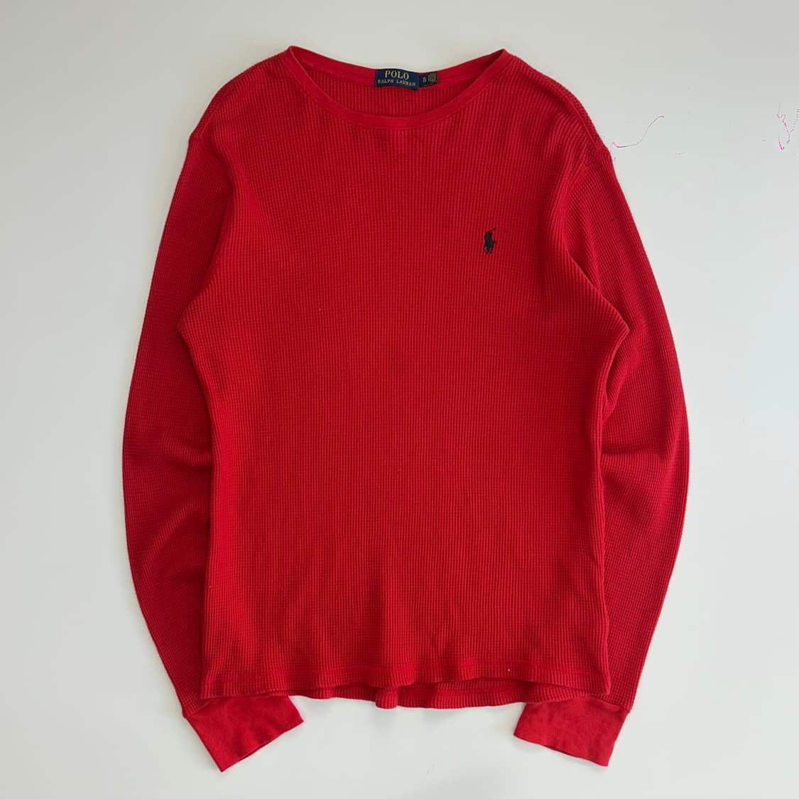 Polo 폴로 블랙 포니 레드 와플 니트 상품이미지4