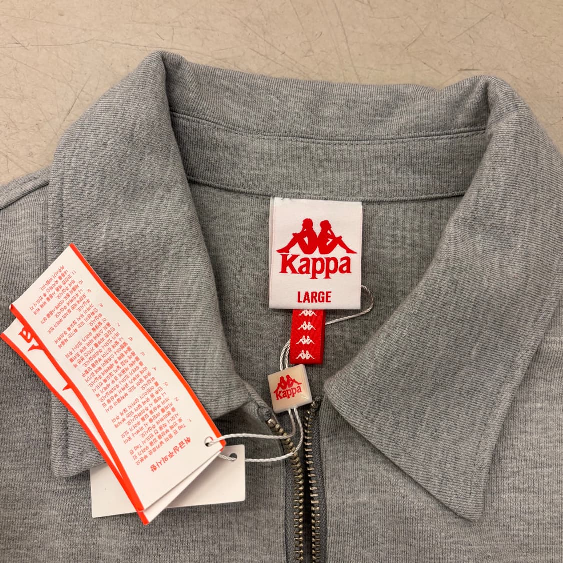 카파 1967 로고 그레이 스웻 집업 상품이미지3
