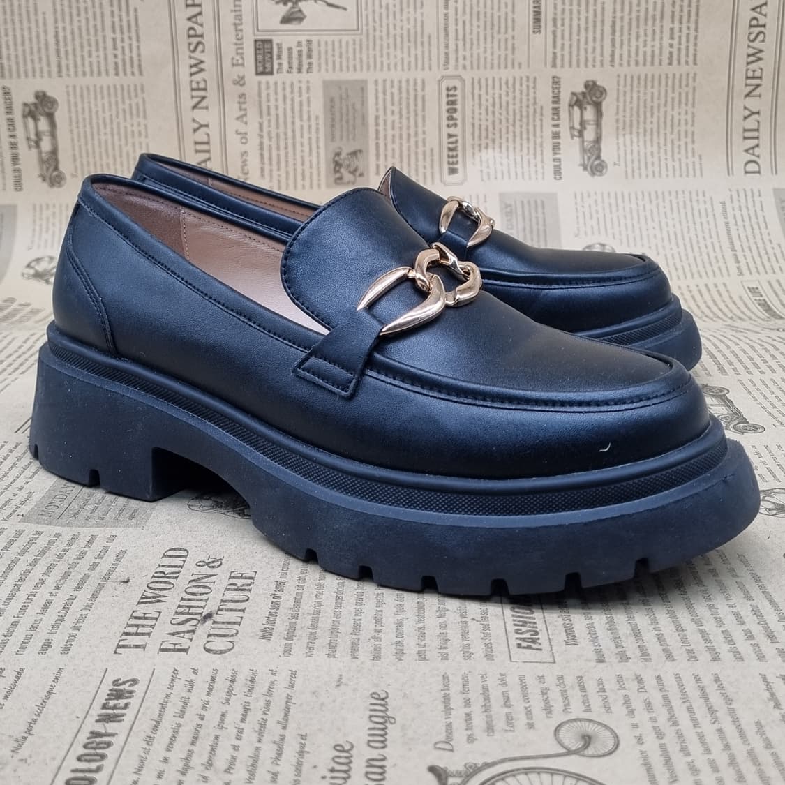 에스콰이어 체인플랫폼 여성로퍼240 굽4 상품이미지1