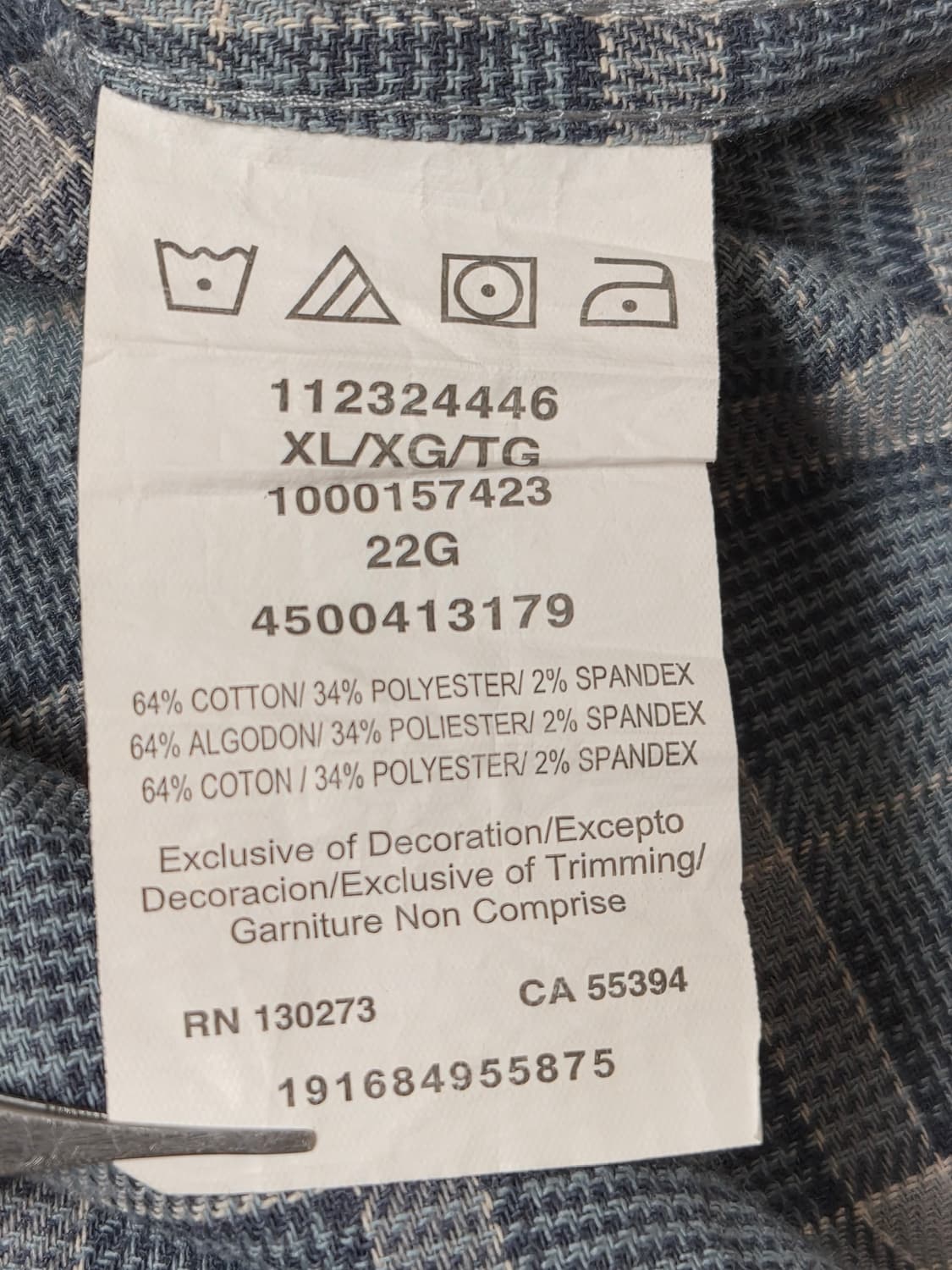 랭글러Wrangler 체크 웨스턴 셔츠 XL사이즈 - S340 상품이미지6