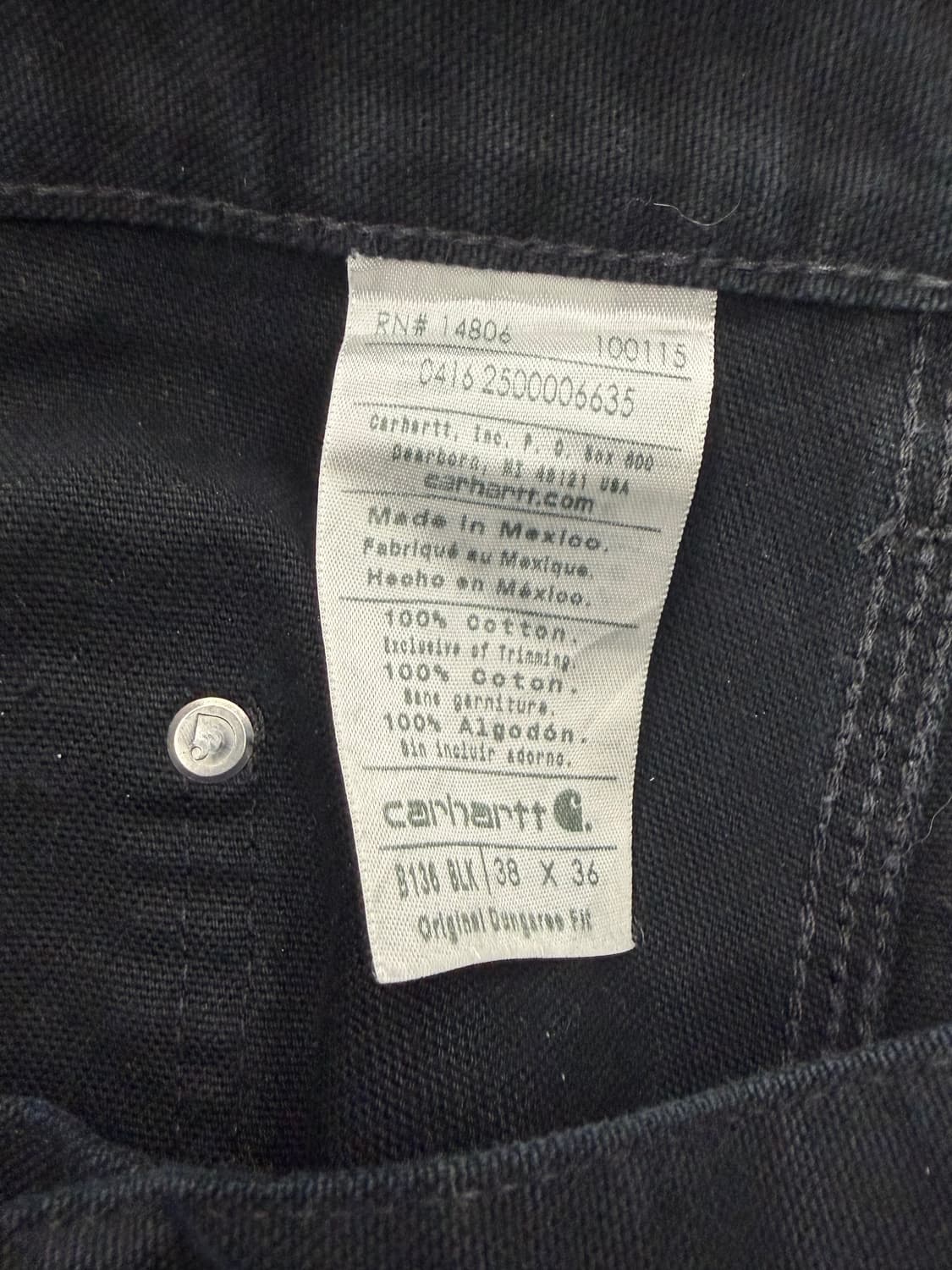 10s 칼하트 더블니 blk 블랙 카펜터 팬츠 상품이미지6