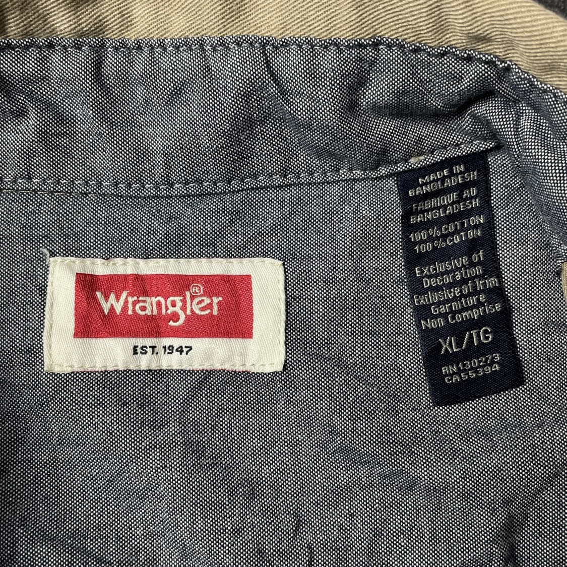 WRANGLER 랭글러 빈티지 베이지 코튼셔츠 A00422 상품이미지9