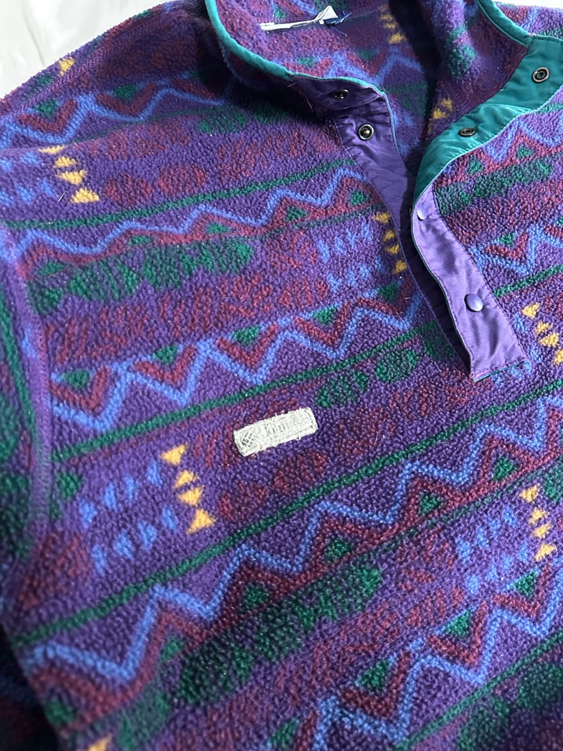 90s usa 콜롬비아 아즈텍 신칠라 플리스 상품이미지5