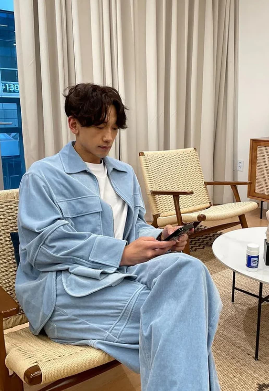 우영미 블루 코듀로이 점퍼 48사이즈 상품이미지10