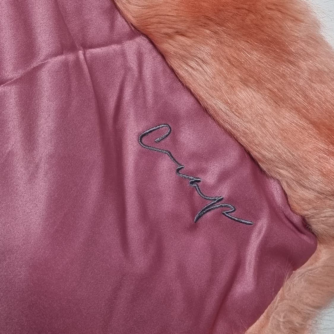 L (77) 미스치프 오렌지핑크 페이크퍼 자켓 상품이미지5