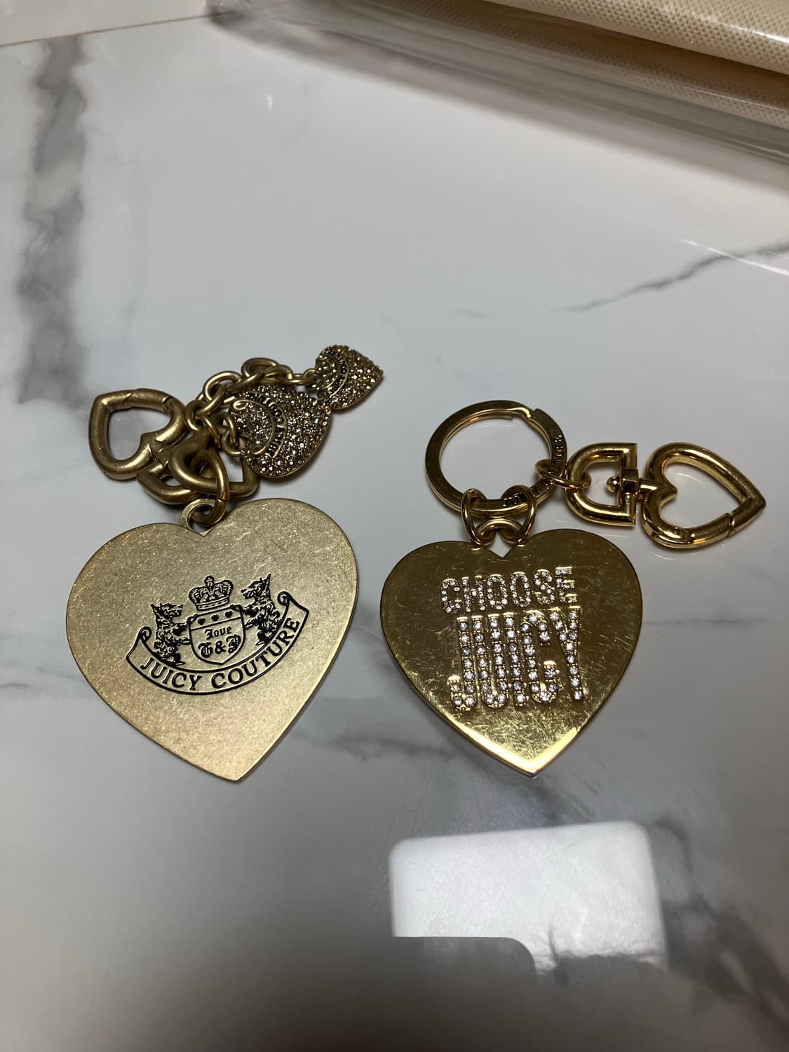 Y2K 쥬시 꾸뛰르 골드 키링 참 Juicy Couture 열쇠고리 상품이미지4