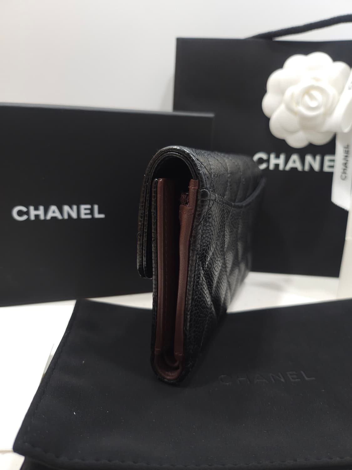 [풀구성] 샤넬 클래식 똑딱이 캐비어 중지갑 상품이미지6