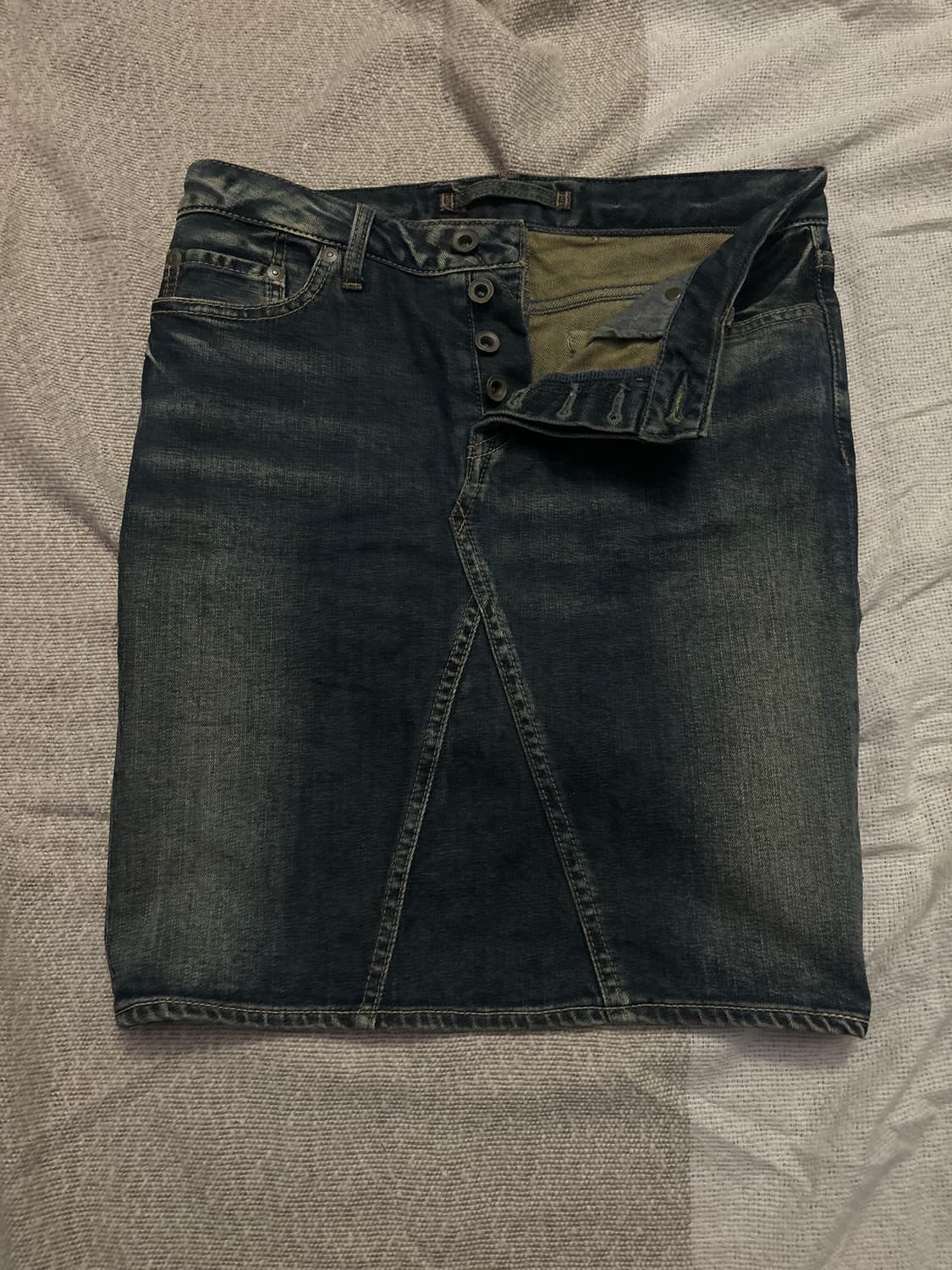 데님 미디스커트 상품이미지1