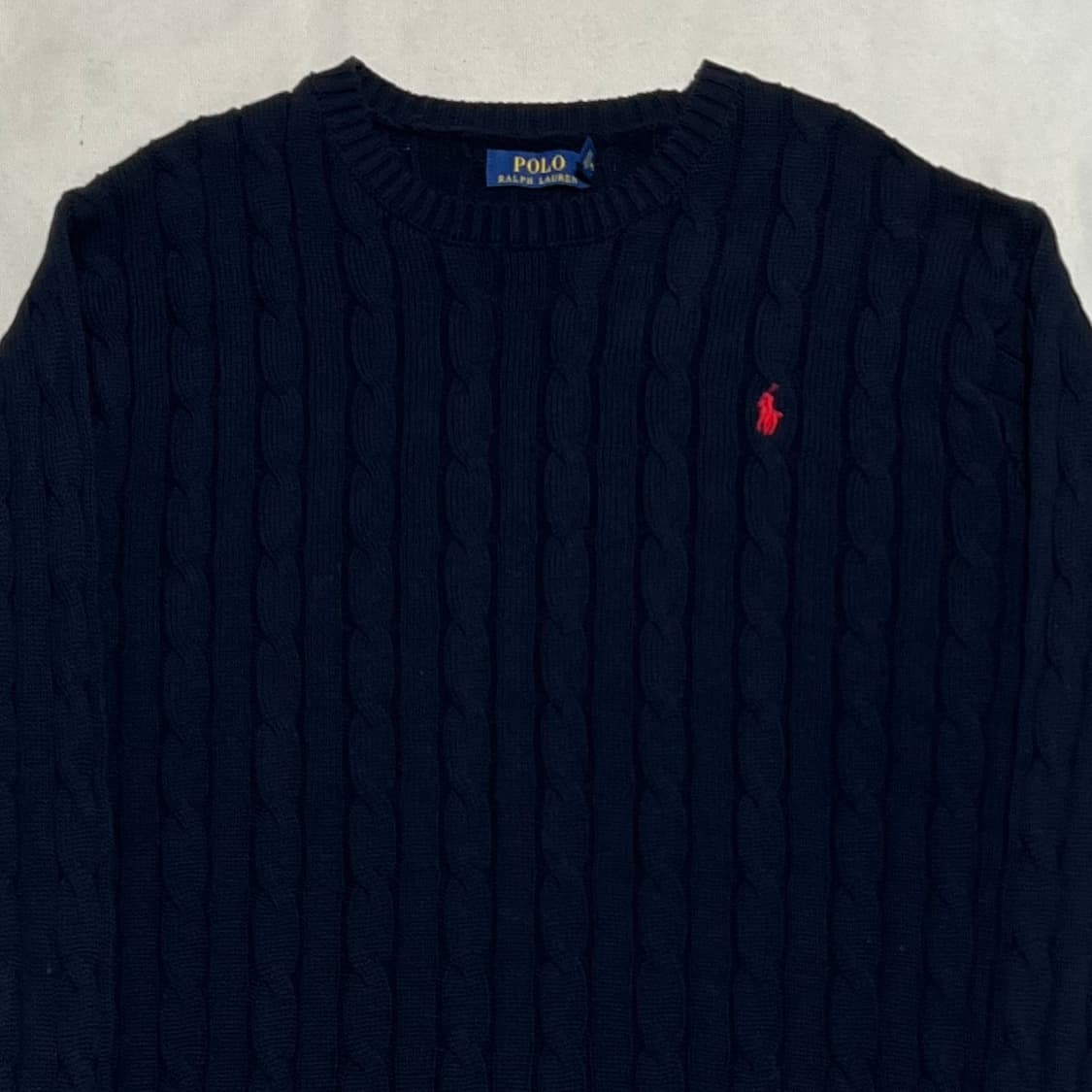 XL 폴로랄프로렌 네이비 케이블 니트 상품이미지1