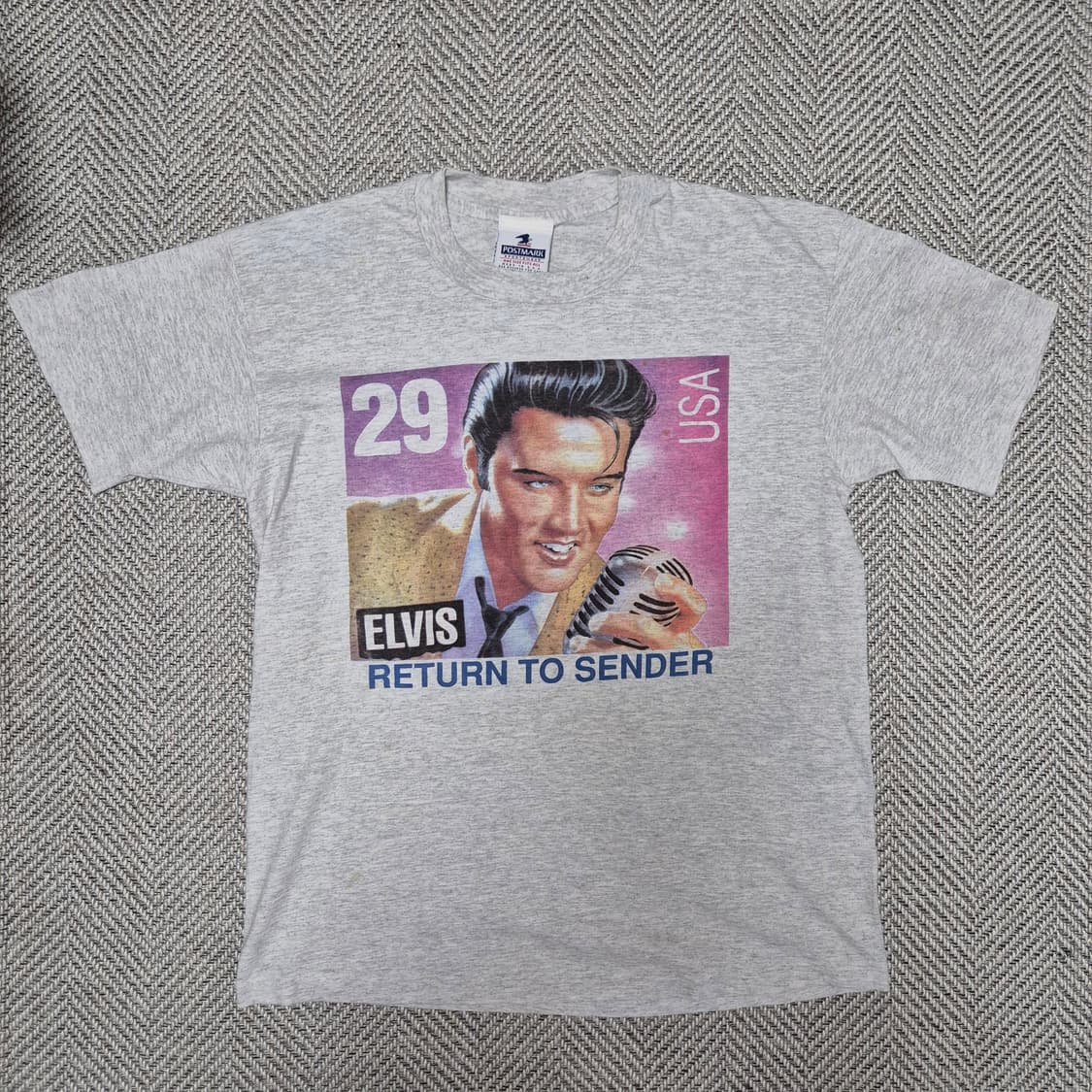 90s 엘비스 프레슬리 "RETURN TO SENDER" 싱글 티셔츠 상품이미지1