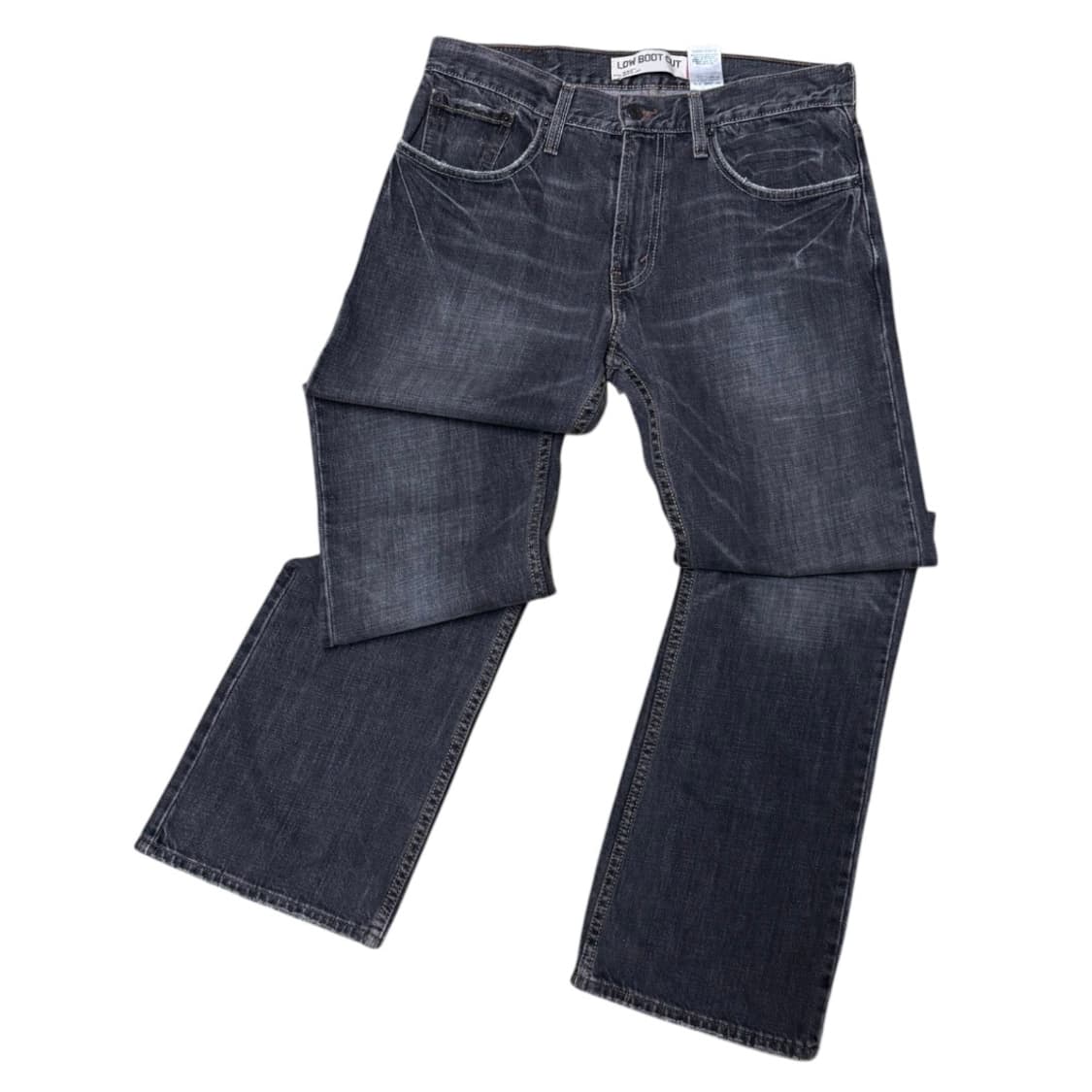 리바이스 527 플레어 흑청 로우부츠컷 데님팬츠 상품이미지2